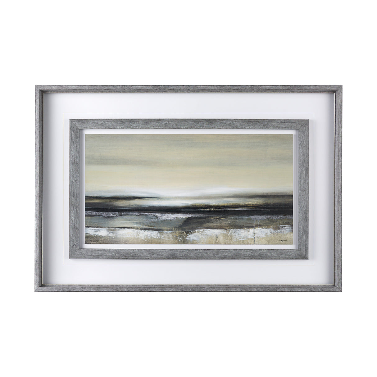 Silver Light by Pablo Rojerro a Hand Embellished Textured Framed Art Print Matted under Glass from Mercana - Luna Furniture
