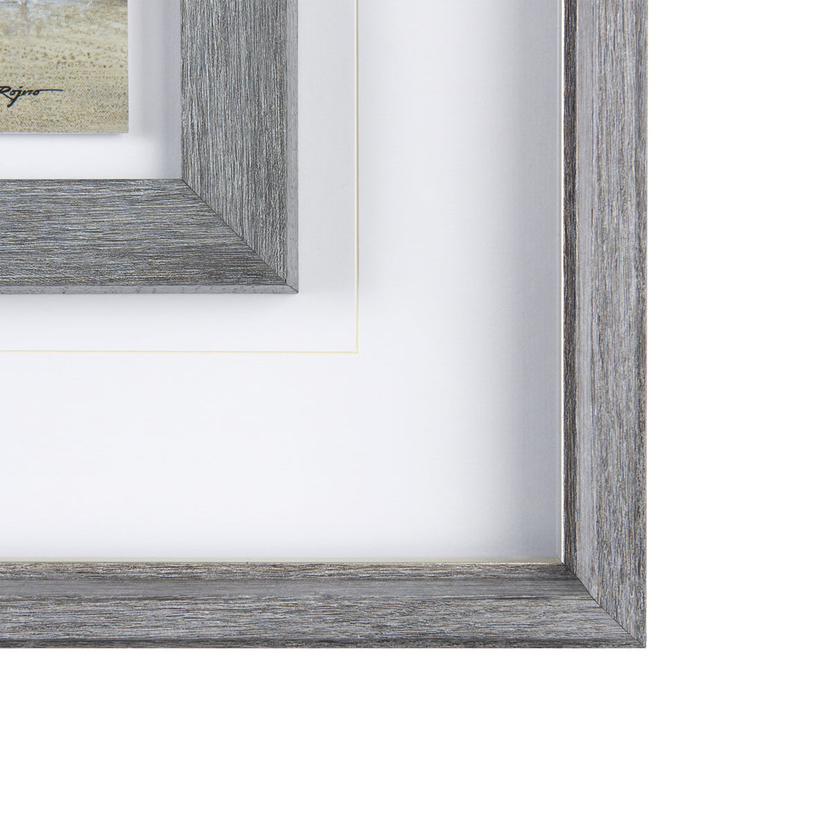 Silver Light by Pablo Rojerro a Hand Embellished Textured Framed Art Print Matted under Glass from Mercana - Luna Furniture