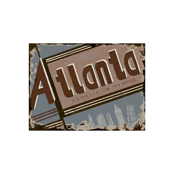 Atlanta by Alarm a Hand Embellished Textured Canvas