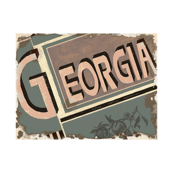 Georgia by Alarm a Hand Embellished Textured Canvas