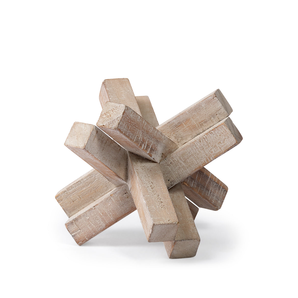 Vega II (Large) 7L x 7W Natural Wood Jack Object from Mercana - Luna Furniture