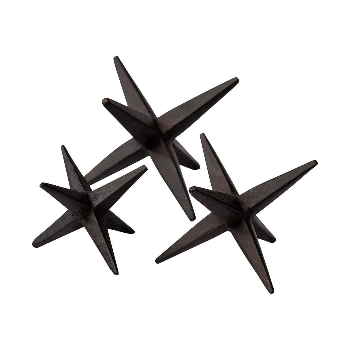 Rhea (Set of 3) Brown Cast Iron Small, Medium & Large Jacks from Mercana - Luna Furniture