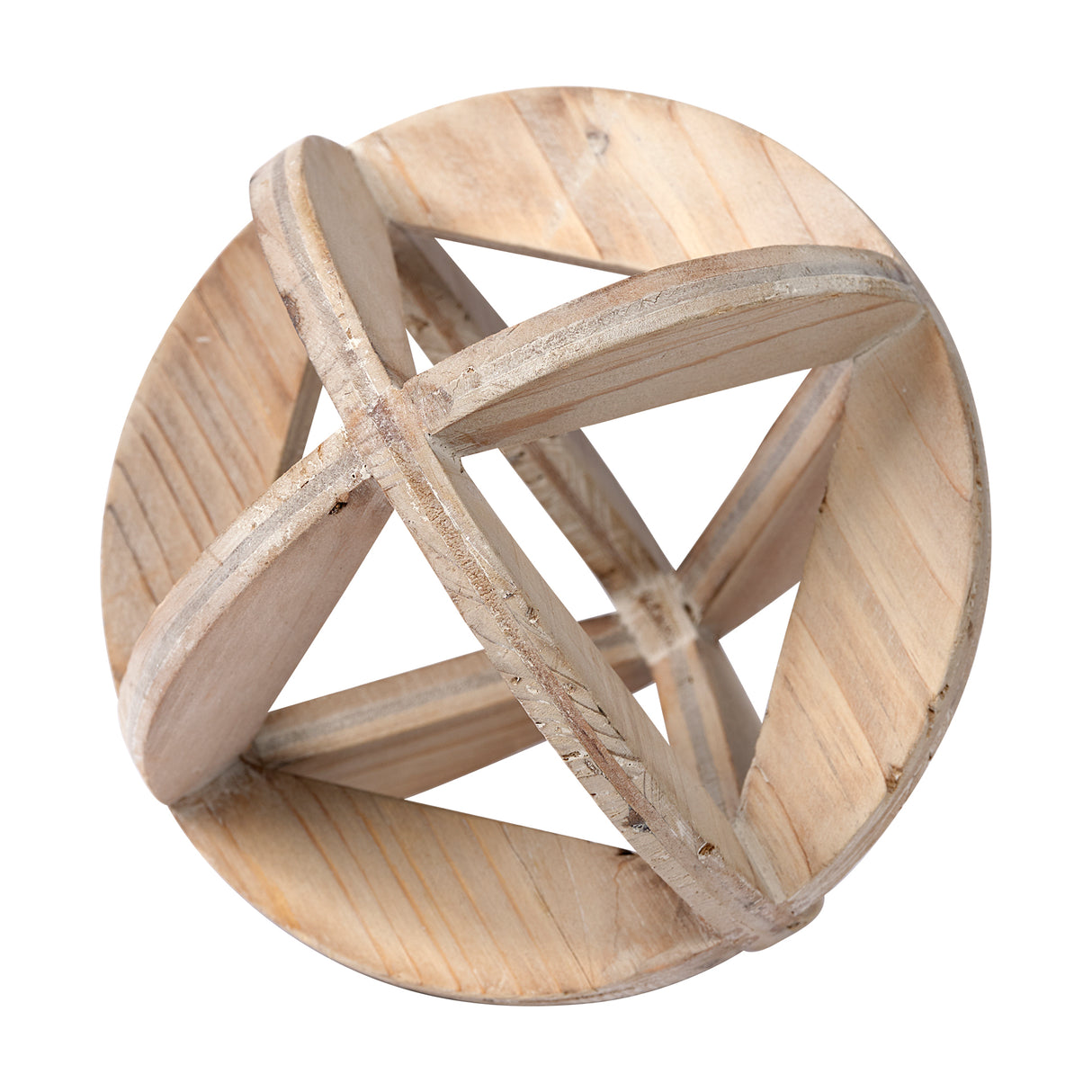 Bellatrix II (Large) 7L x 7W Natural Decorative Wooden Sphere from Mercana - Luna Furniture