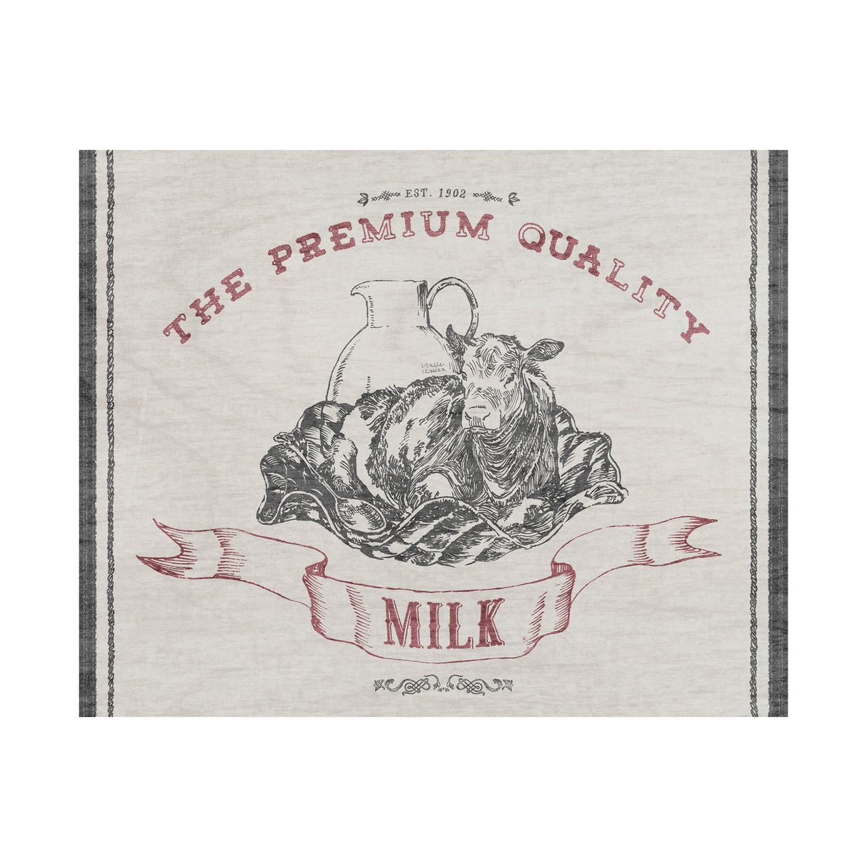 Farm Fresh I by Halle Rakka a Hand Embellished Textured Canvas from Mercana - Luna Furniture