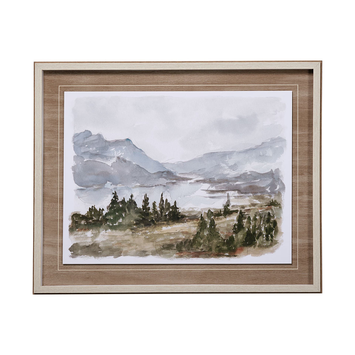 Overcast Reservoir I by Ethan Harper a Hand Embellished Textured Framed Art Print Matted under Glass from Mercana - Luna Furniture