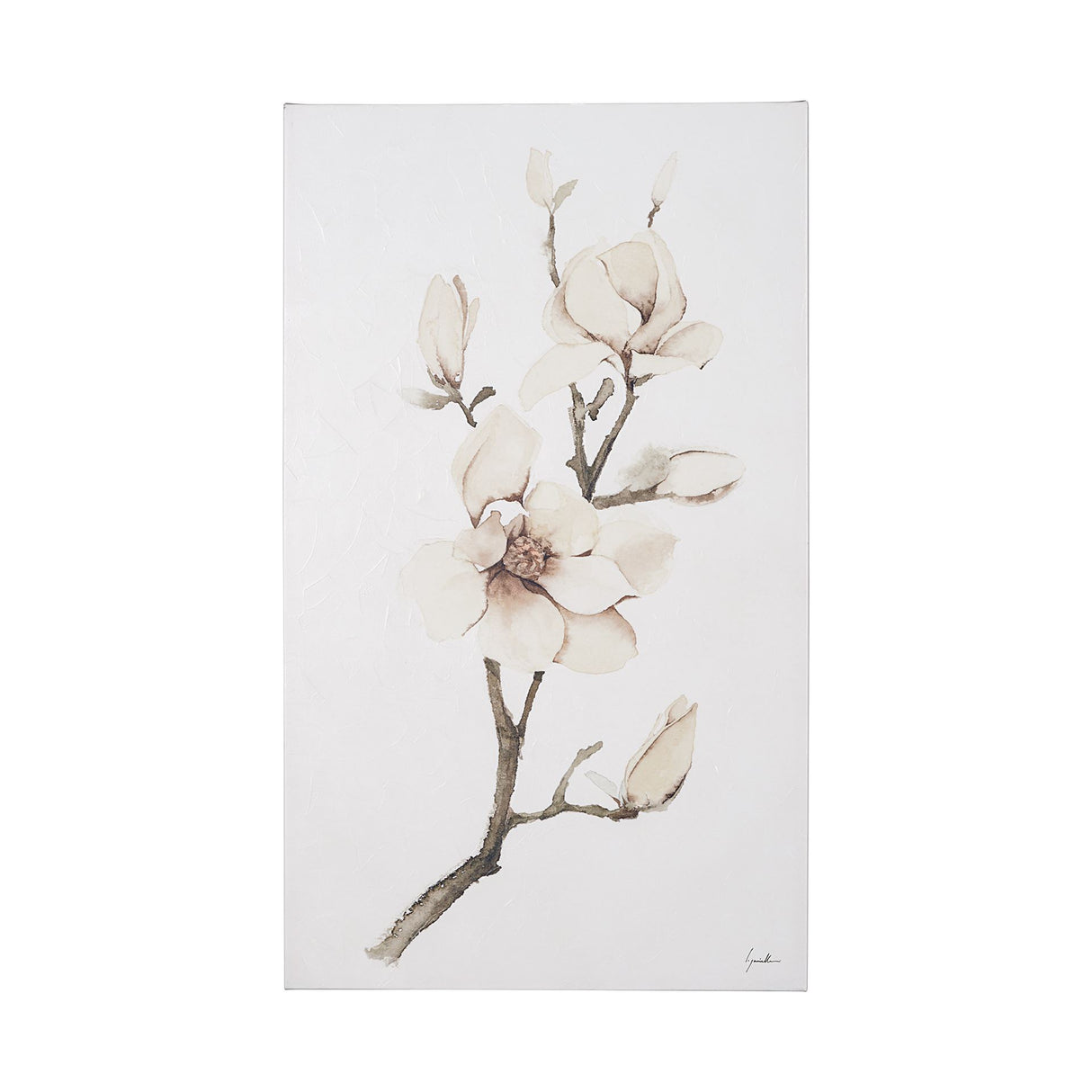 Magnolia III by Gabrielle Campbell a Hand Embellished Textured Canvas from Mercana - Luna Furniture