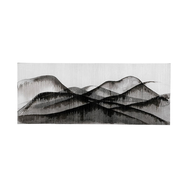 Beyond the Rainy Hills by Mercana Studio a Hand Embellished Textured Canvas