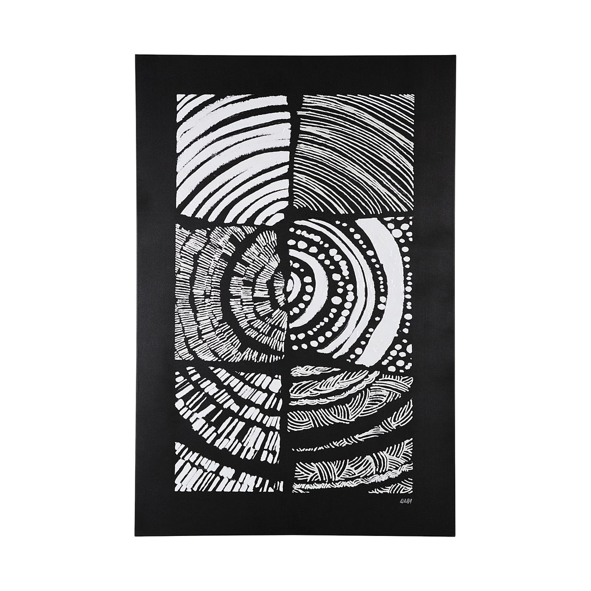 Maze II by Alarm a Hand Embellished Textured Canvas from Mercana - Luna Furniture