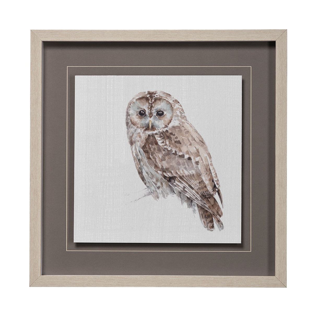 Forest Friends IX (Owl) by Lisa Audit Hand Embellished Textured Framed Art Print Matted under Glass from Mercana - Luna Furniture