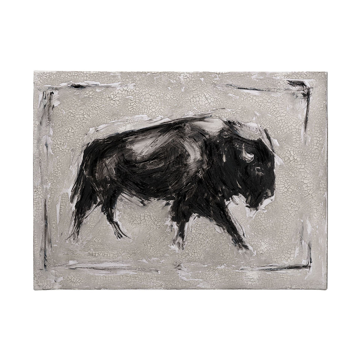 Dynamic Bison I by Ethan Harper a Hand Embellished Textured Canvas from Mercana - Luna Furniture