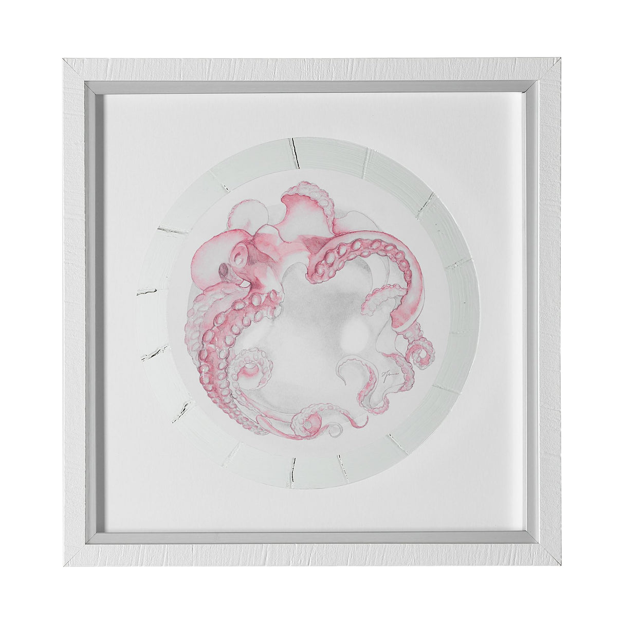 Who Stole My Precious I Pink by Fiona H Hand Embellished Textured Framed Print Matted under Glass from Mercana - Luna Furniture