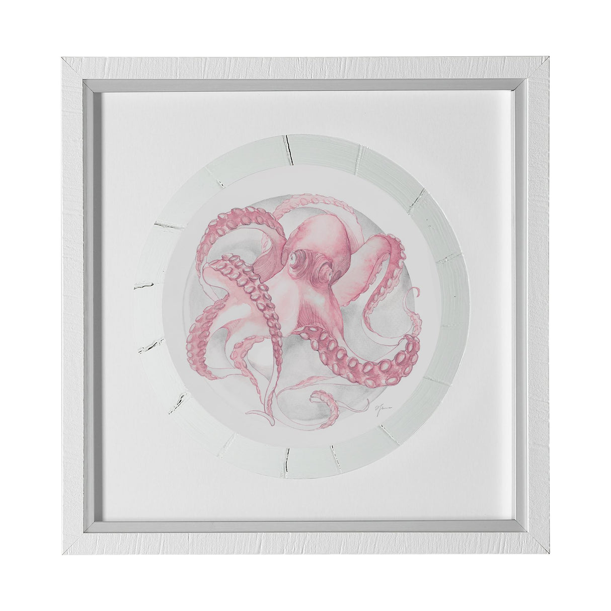 Who Stole My Precious II Pink by Fiona H Hand Embellished Textured Framed Print Matted under Glass from Mercana - Luna Furniture