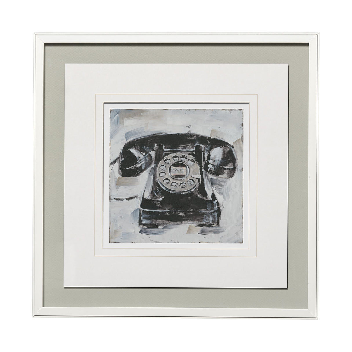 Retro Phone I by Ethan Harper a Framed Art Print Matted under Glass from Mercana - Luna Furniture