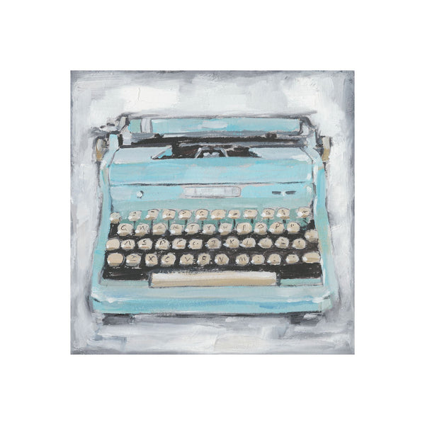 Vintage Typewriter III by Ethan Harper a Hand Embellished Textured Canvas