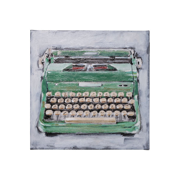 Vintage Typewriter II by Ethan Harper a Hand Embellished Textured Canvas