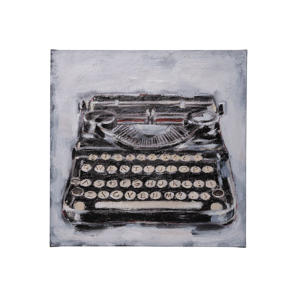 Vintage Typewriter I by Ethan Harper a Hand Embellished Textured Canvas