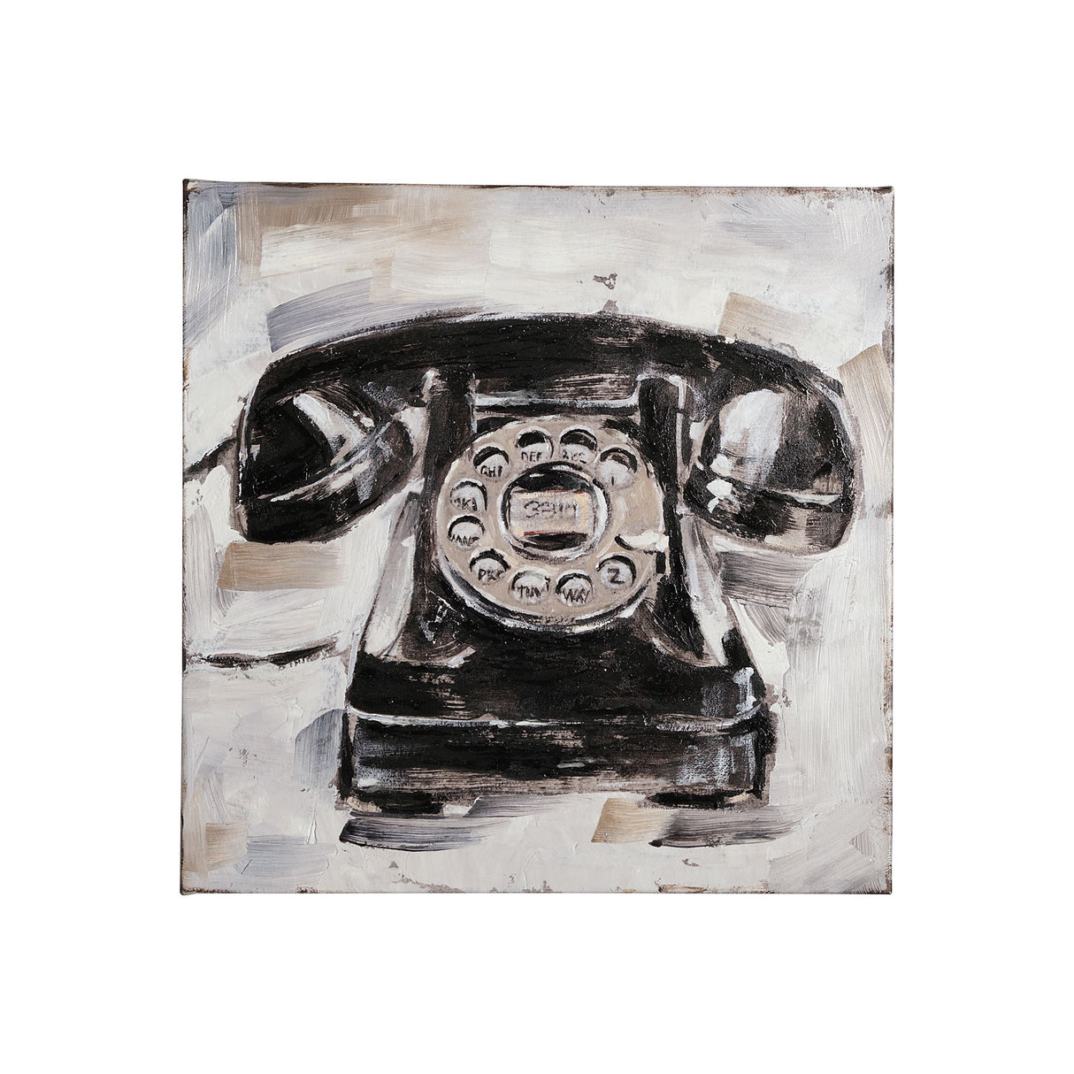 Retro Phone I by Ethan Harper a Hand Embellished Textured Canvas from Mercana - Luna Furniture