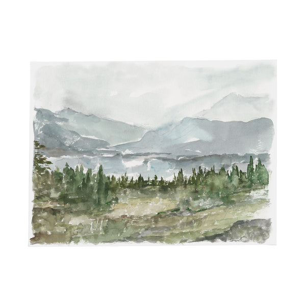 Overcast Reservoir II by Ethan Harper a Hand Embellished Textured Canvas