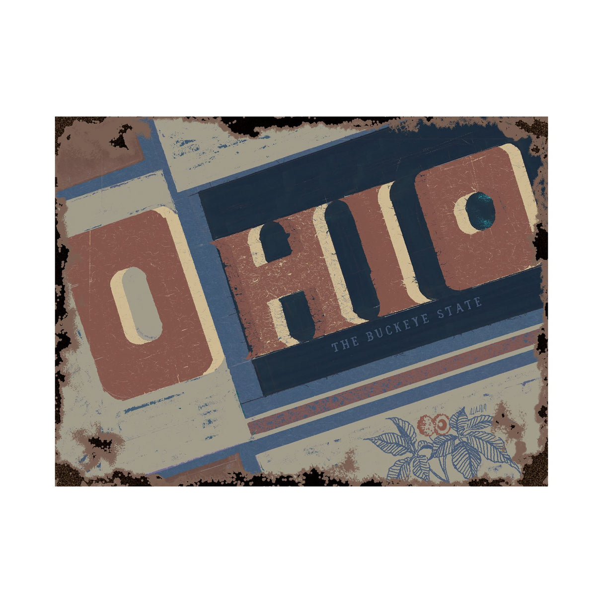 Ohio by Alarm a Hand Embellished Textured Canvas from Mercana - Luna Furniture