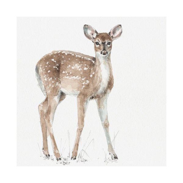 Forest Friends XII (Deer) by Lisa Audit a Hand Embellished Textured Canvas