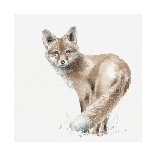 Forest Friends XI (Fox) by Lisa Audit a Hand Embellished Textured Canvas