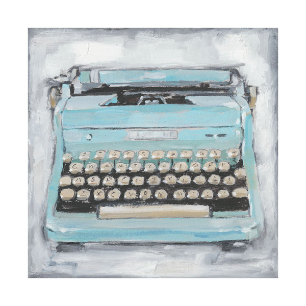 Vintage Typewriter III by Ethan Harper a Hand Embellished Textured Canvas