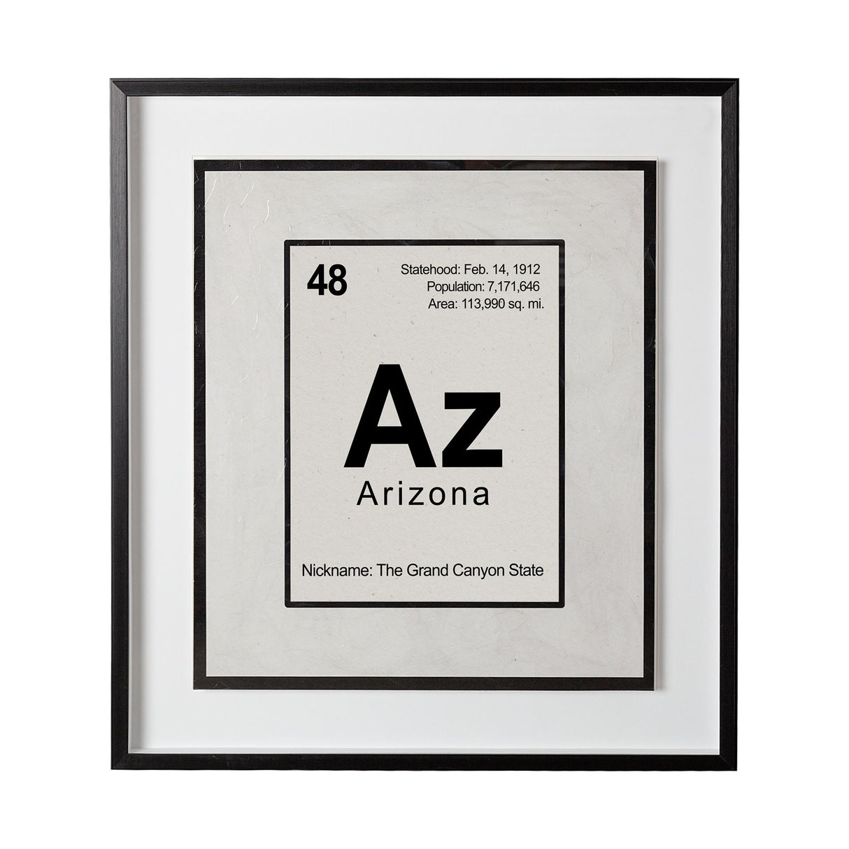 Arizona by Glartlab a Hand Embellished Textured Framed Art Print Matted under Glass from Mercana - Luna Furniture