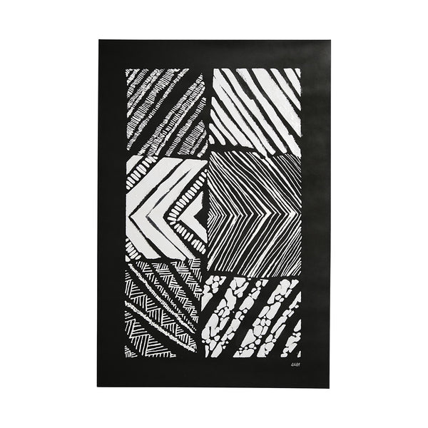 Maze I by Alarm a Hand Embellished Textured Canvas