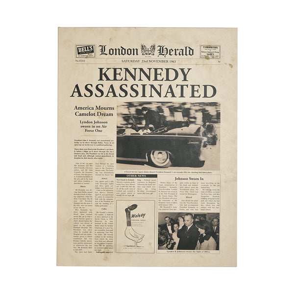 Kennedy Assassinated by Mercana Studio a Hand Embellished Textured Canvas