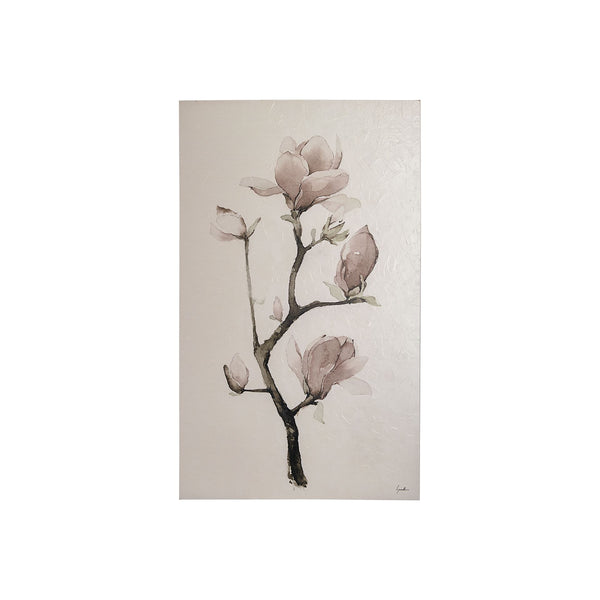 Magnolia I by Gabrielle Campbell a Hand Embellished Textured Canvas