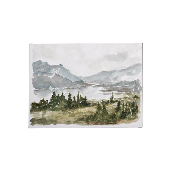 Overcast Reservoir I by Ethan Harper a Hand Embellished Textured Canvas