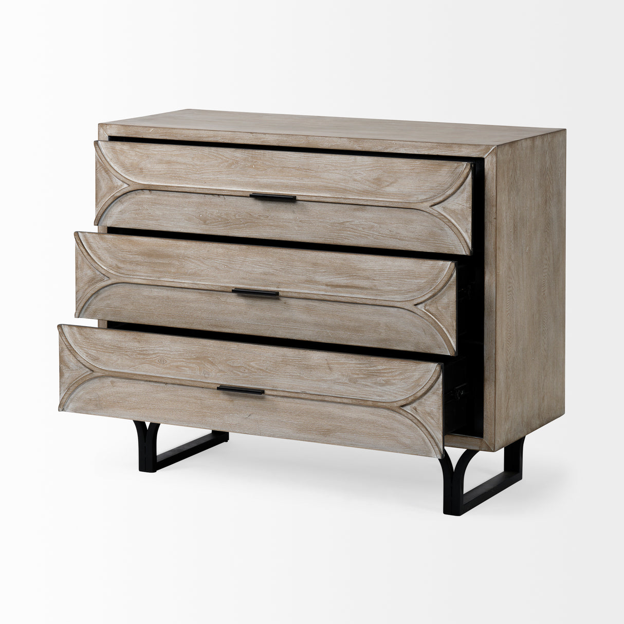 Giselle I 40L x 16W Light Brown Fir Veneer 3 Drawer Accent Cabinet from Mercana - Luna Furniture
