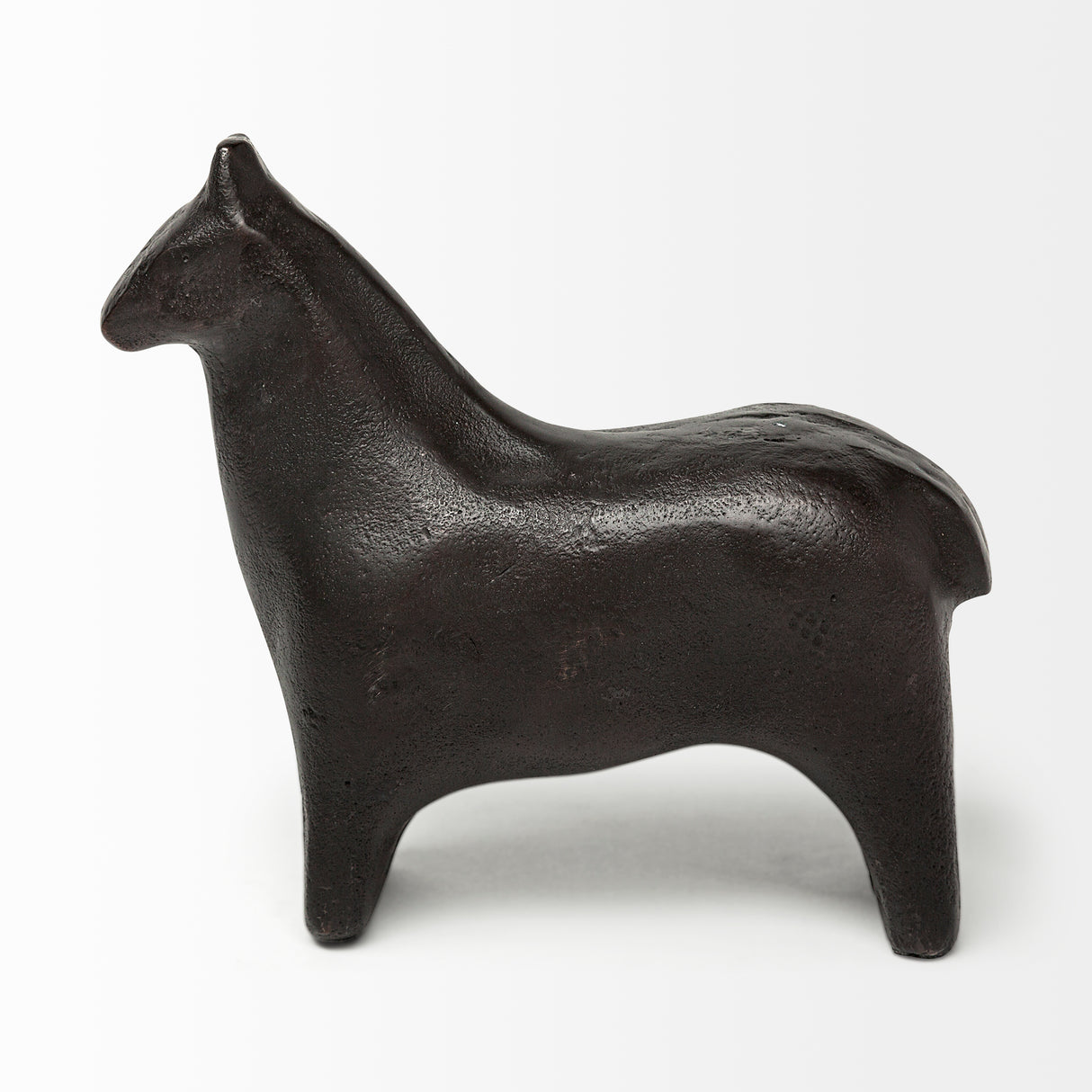 Sphynx II 7L x 2W Black Cast Aluminum Horse Shaped Object from Mercana - Luna Furniture
