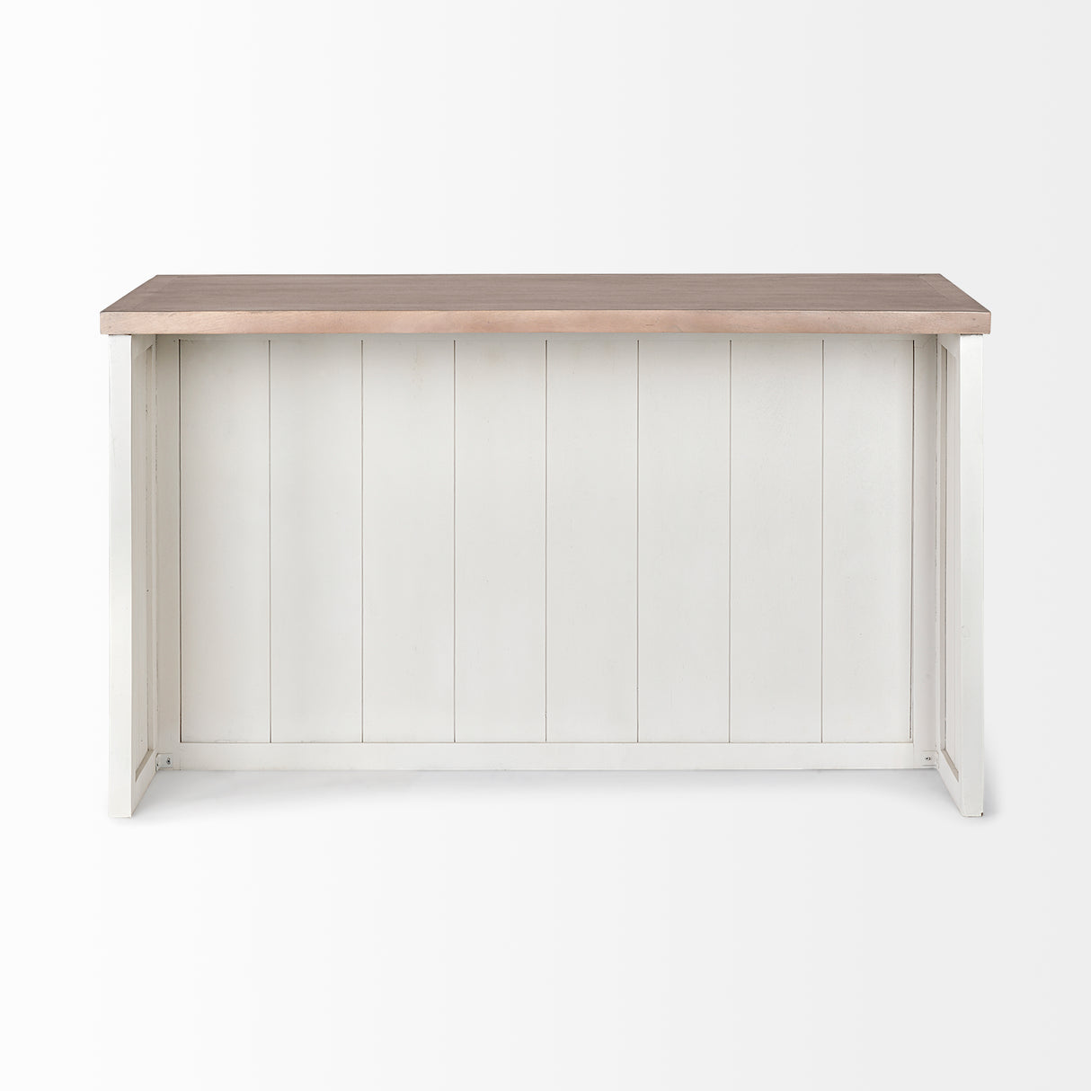 Fairview II White and Brown Two-Tone Stain Solid Wood Kitchen Island from Mercana - Luna Furniture
