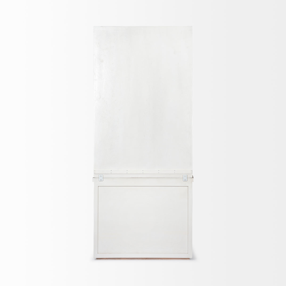 Fairview I White and Medium Brown Wood Three Shelf Shelving Unit from Mercana - Luna Furniture