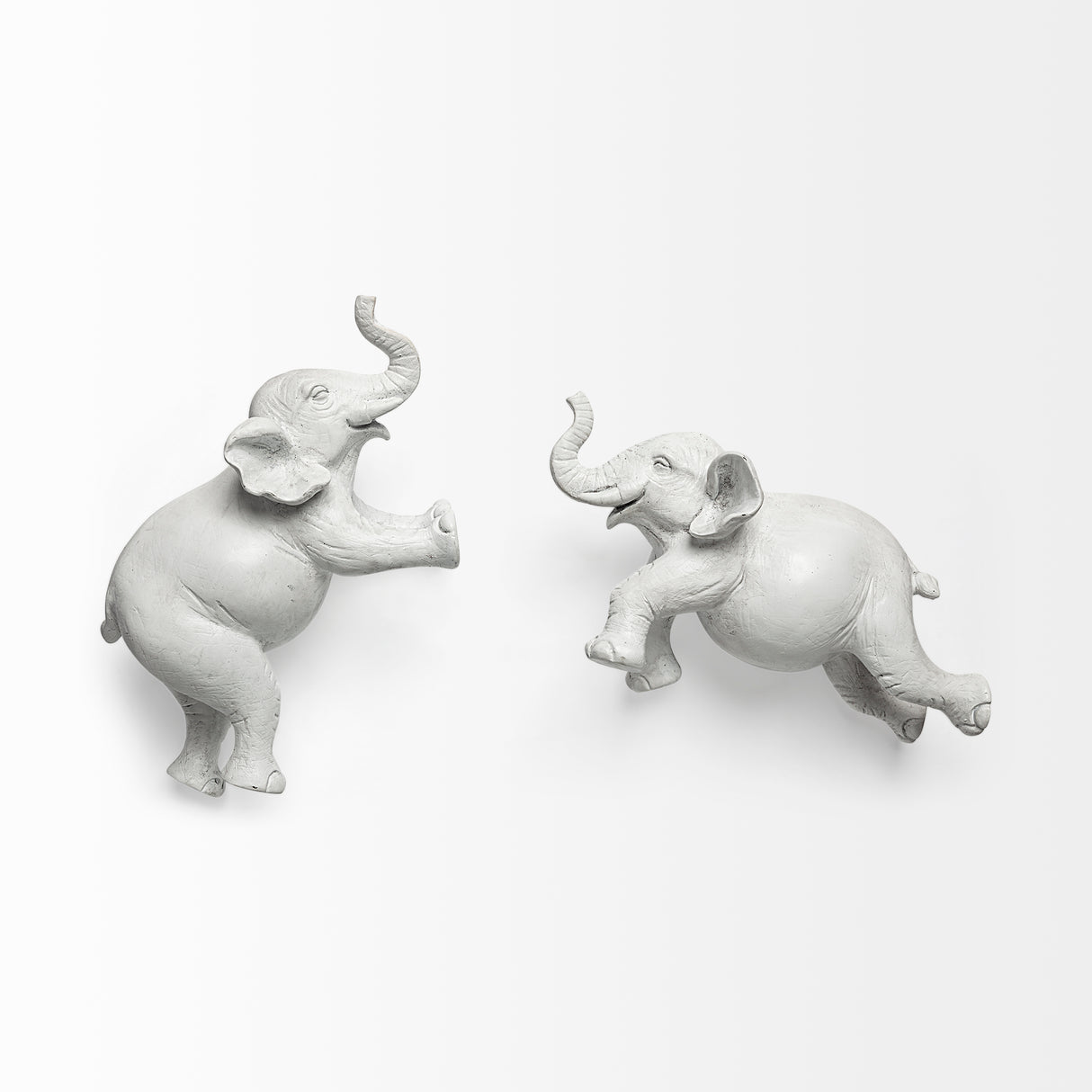 Maynard Set of 2 White Elephant Wall Decorations from Mercana - Luna Furniture