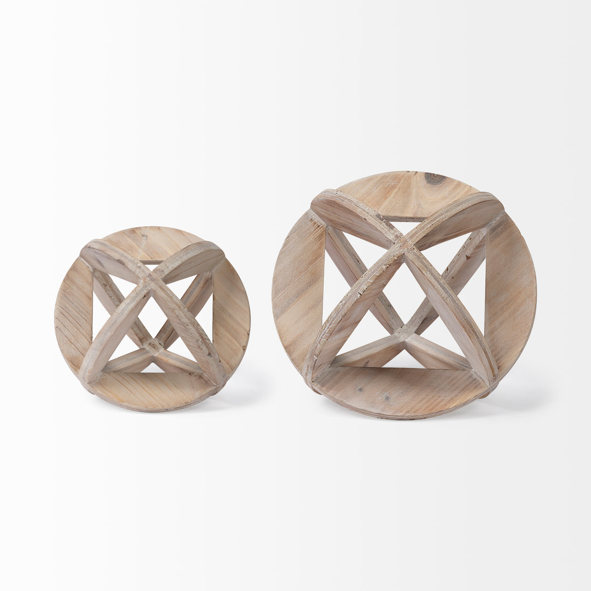 Bellatrix II (Large) 7L x 7W Natural Decorative Wooden Sphere from Mercana - Luna Furniture