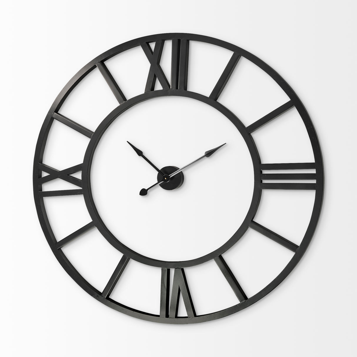 Stoke 54" Round Giant Oversized Industrial Wall Clock from Mercana - Luna Furniture
