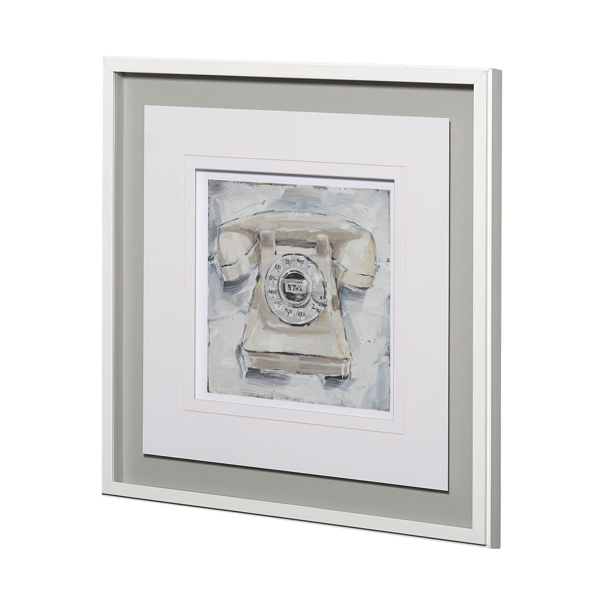 Retro Phone II by Ethan Harper a Framed Art Print Matted under Glass from Mercana - Luna Furniture