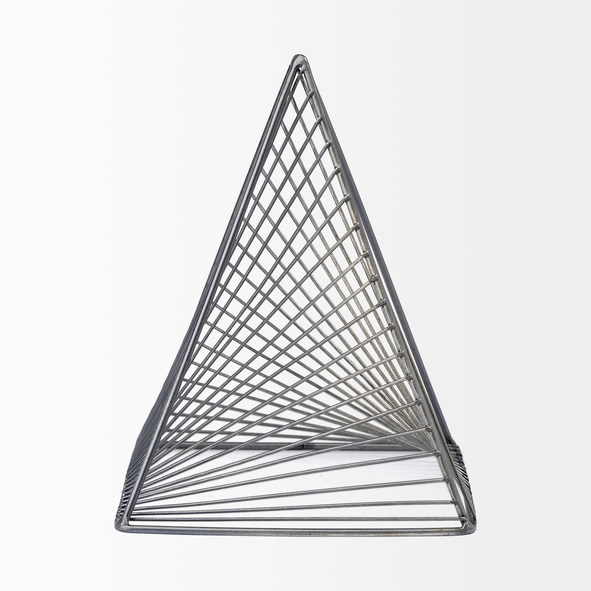 Risley 8L x 8W Gray Metal Triangular Decorative Object from Mercana - Luna Furniture