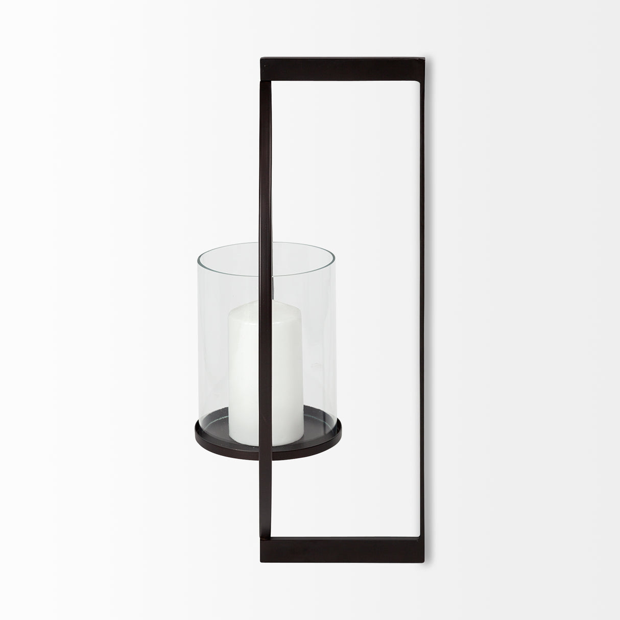 Drax 22"H Black Metal Wall Candle Holder from Mercana - Luna Furniture