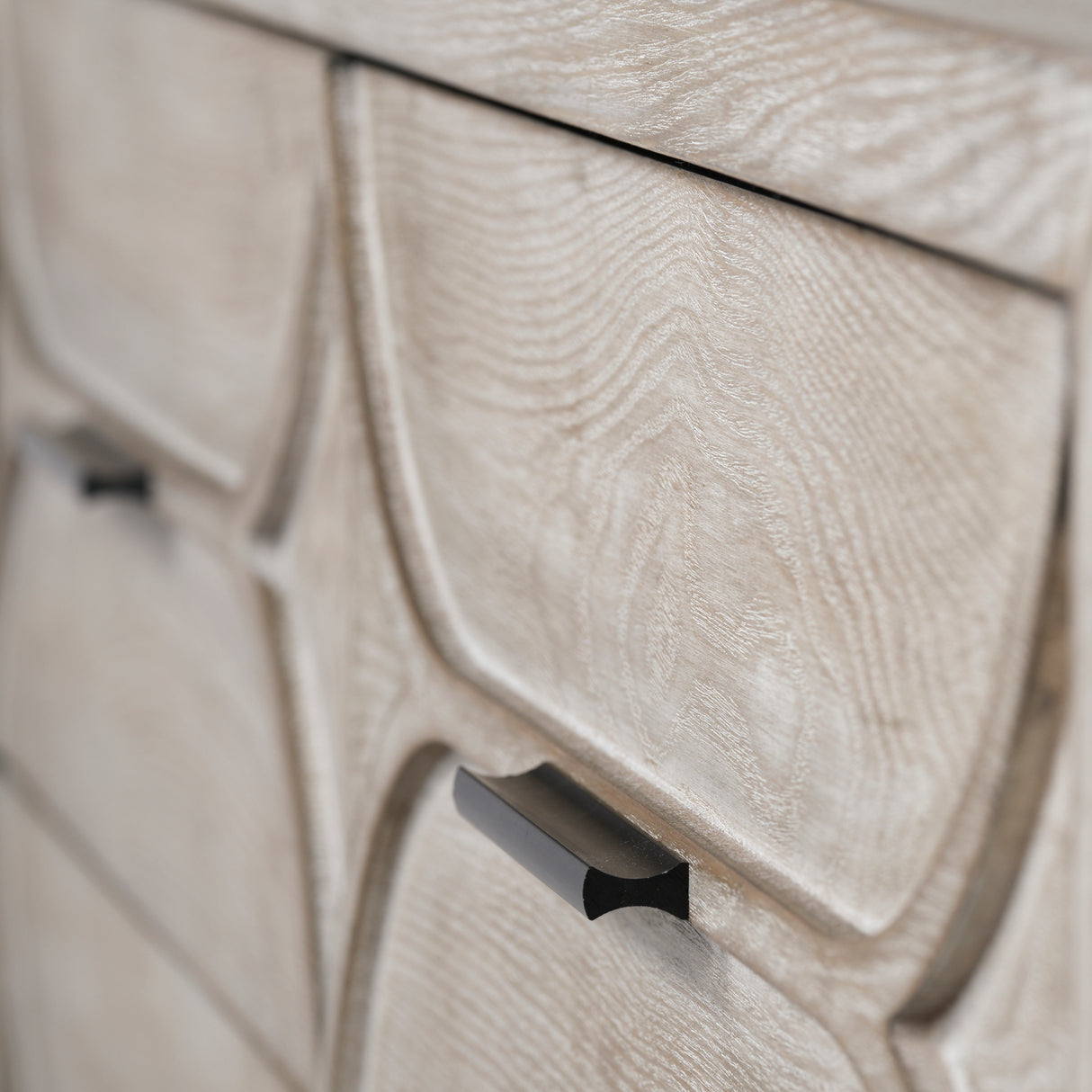 Giselle II Brown Fir Veneer W/Black Metal Leg 9 Drawer Sideboard from Mercana - Luna Furniture