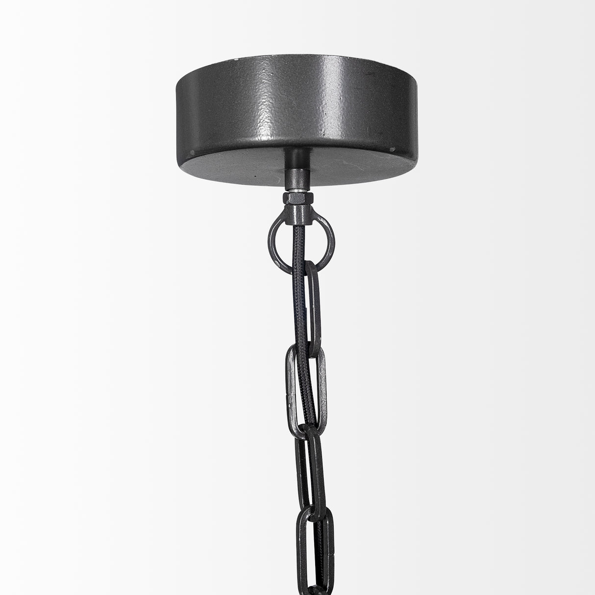 Liam I 32x30 Black Wooden Bead Bowl-Style Four Bulb Chandelier from Mercana - Luna Furniture