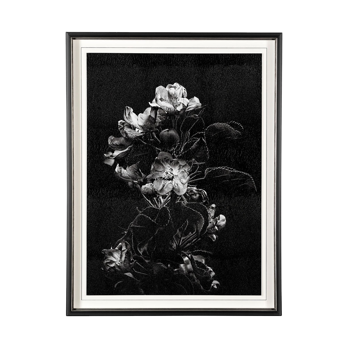 Dark Blossoms by Brian Carson a Hand Embellished Textured Framed Photo Art Print Matted under Glass from Mercana - Luna Furniture