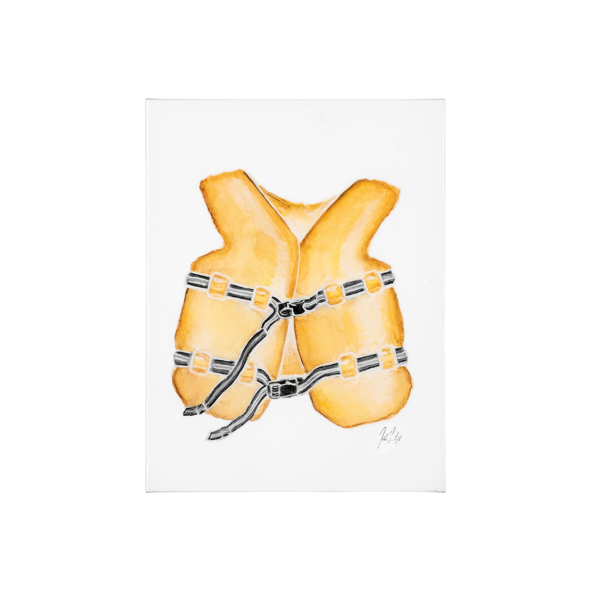 Lifejacket I by Mercana Studio a Hand Embellished Textured Canvas from Mercana - Luna Furniture