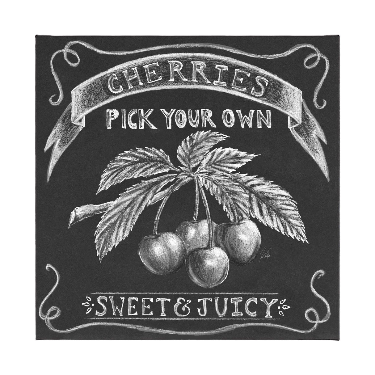 Farm Fresh Cherries by Mercana Studio a Hand Embellished Textured Canvas from Mercana - Luna Furniture