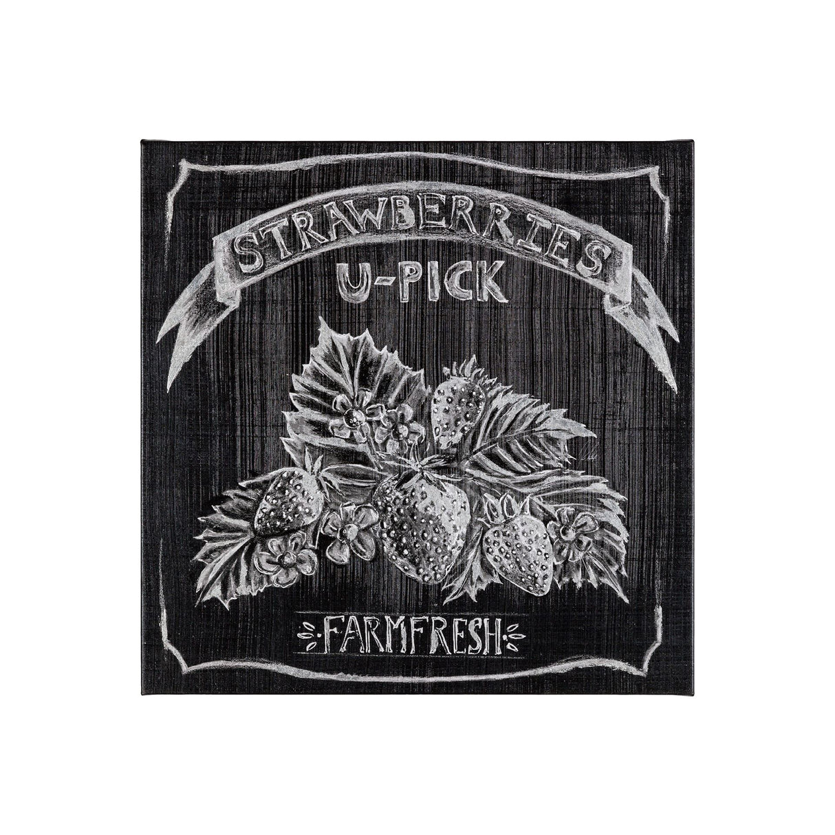 Farm Fresh Strawberries by Mercana Studio a Hand Embellished Textured Canvas from Mercana - Luna Furniture