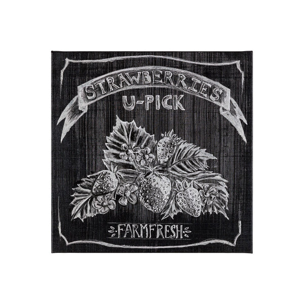 Farm Fresh Strawberries by Mercana Studio a Hand Embellished Textured Canvas