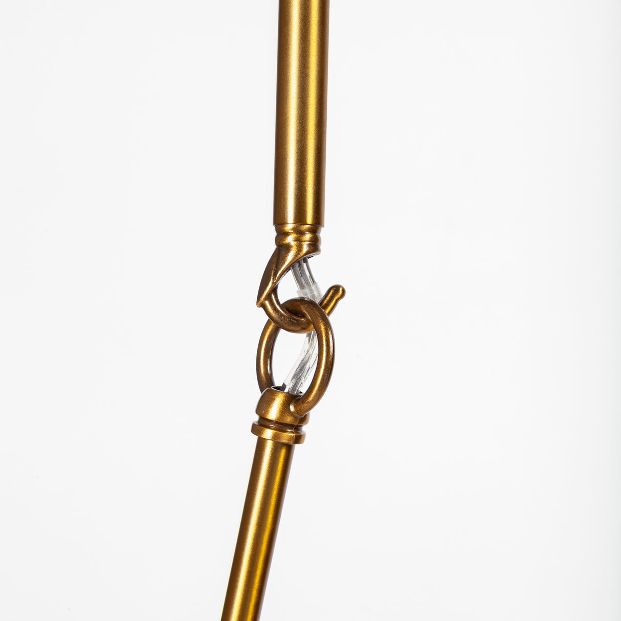 Desousa II (33.9"L x 8.8"W x 28"H) Brass-Toned Metal Multi-Arm Three Light Chandelier from Mercana - Luna Furniture