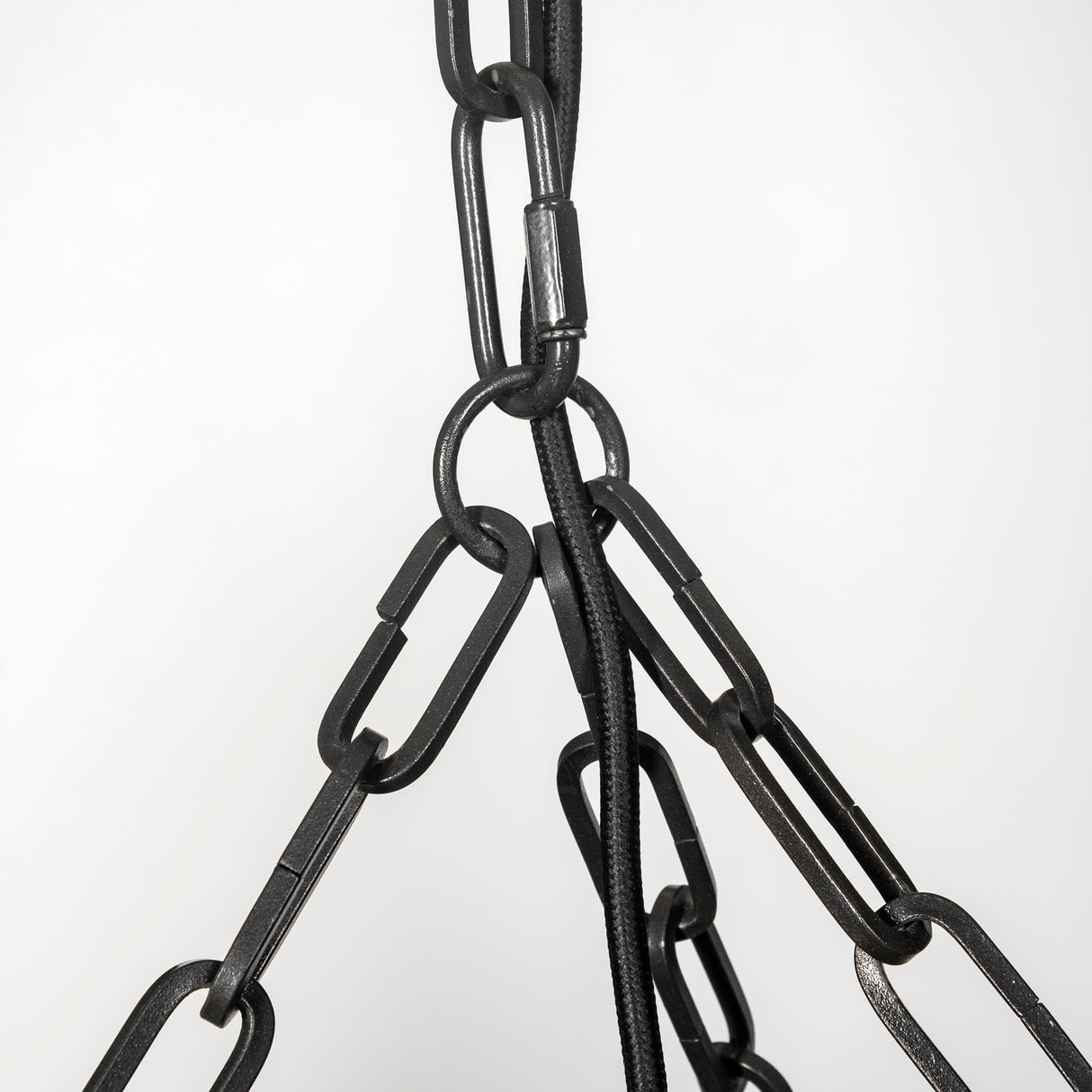 Liam I 32x30 Black Wooden Bead Bowl-Style Four Bulb Chandelier from Mercana - Luna Furniture